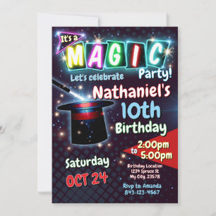 Magic Birthday Uitnodiging
