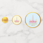 Magic Birthday Unicorn Confetti (Achterkanten)