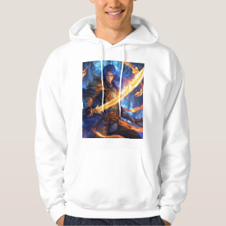 "Magic Blade of Blue Flames T-Shirt Design"
