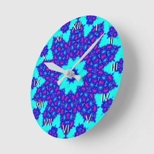 Magic Blauwe caleidoscoop bloeide genummerd Ronde Klok (Hoek)