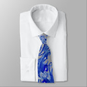 MAGIC BLUE BERRIES Fantasy Floral Swirls Stropdas (Gebonden)