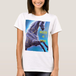 magic blue horse t-shirt