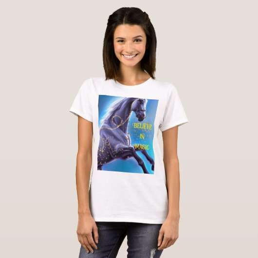 magic blue horse t-shirt (Voorkant volledig)