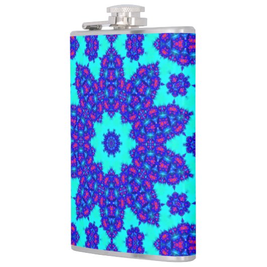 Magic Blue kaleidoscope flourished Heupfles (Links)