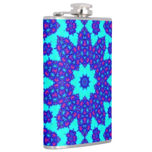 Magic Blue kaleidoscope flourished Heupfles (Rechts)