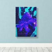 Magic Blue Roos Leesnieuws Canvas Afdruk (Insitu (Houten vloer))