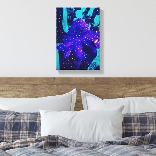 Magic Blue Roos Leesnieuws Canvas Afdruk (Insitu (Slaapkamer))