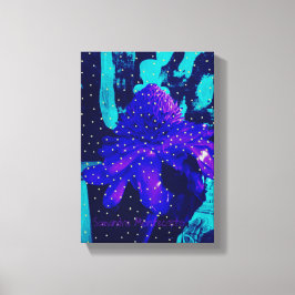 Magic Blue Roos Leesnieuws Canvas Afdruk