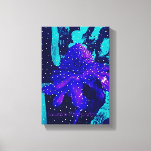 Magic Blue Roos Leesnieuws Canvas Afdruk (Voorkant)