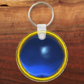 MAGIC BLUE SAPPHIRE GEM STONE SLEUTELHANGER (Achterkant)