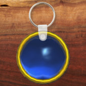 MAGIC BLUE SAPPHIRE GEM STONE SLEUTELHANGER (Voorkant)