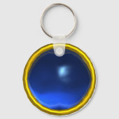 MAGIC BLUE SAPPHIRE GEM STONE SLEUTELHANGER (Achterkant)
