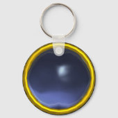 MAGIC BLUE TOPAZ GEM STONE SLEUTELHANGER (Voorkant)