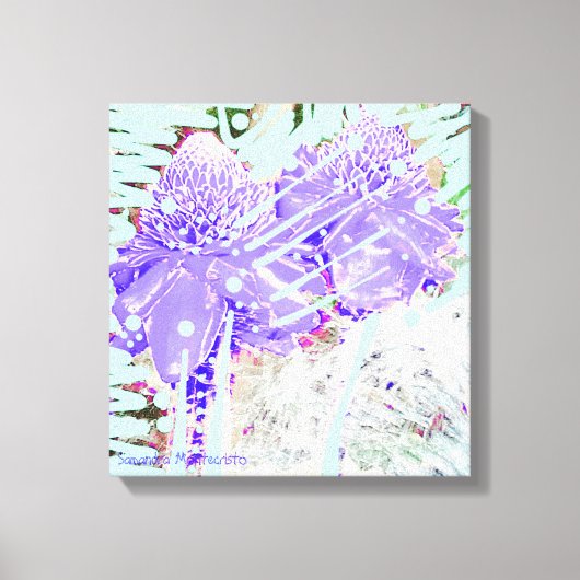 Magic Blue Water Rozen Canvas Afdruk (Voorkant)