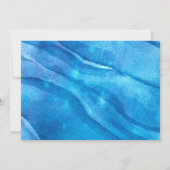 Magic Blue Waterverf Baby Boy Shower Kaart (Achterkant)