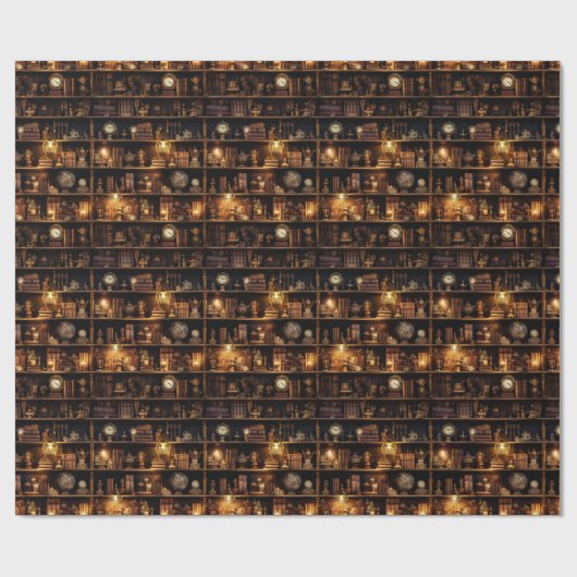 Magic Boekenplank Steampunk Cadeaupapier (Vlak)