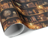 Magic Boekenplank Steampunk Cadeaupapier (Rol Hoek)