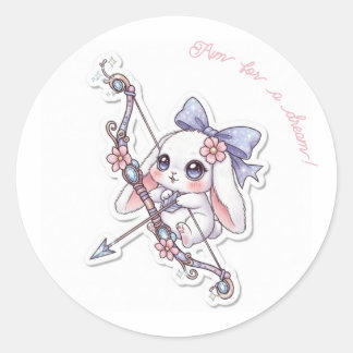 Magic Bow Bunny - Dreamy Fantasy Adventure Kawaii Ronde Sticker