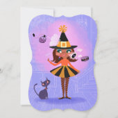 Magic Brown Hair Witch Lavender & Pink DIY Blank Kaart (Voorkant)