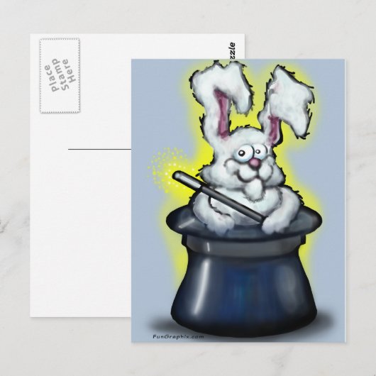 Magic Bunny Briefkaart (Voorkant / Achterkant)