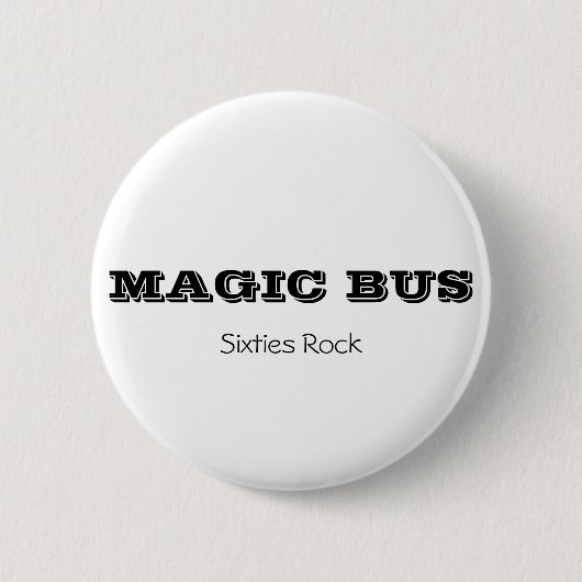 MAGIC BUS, 6000-rotsknop Ronde Button 5,7 Cm (Voorkant)
