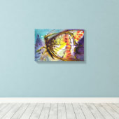 MAGIC BUTTERFLES zwart-wit Canvas Afdruk (Insitu (Houten vloer))