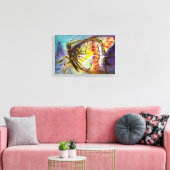 MAGIC BUTTERFLES zwart-wit Canvas Afdruk (Insitu (Woonkamer))