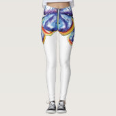 Magic Butterfly Waterverf Art Leggings, M Leggings (Voorkant)