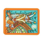 MAGIC CANDY CORN DRAGON, HALLOWEEN FANTASY BEAST MAGNEET (Horizontaal)