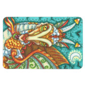 MAGIC CANDY CORN DRAGON, HALLOWEEN FANTASY BEAST MAGNEET (Horizontaal)