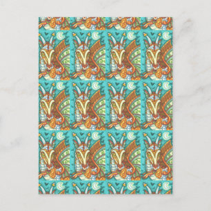 MAGIC CANDY CORN DRAGON, HALLOWEEN FANTASY BRIEFKAART