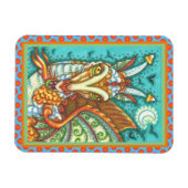 MAGIC CANDY CORN DRAGON, HALLOWEEN FANTASY MAGNEET (Horizontaal)