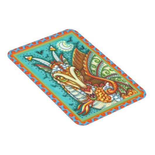 MAGIC CANDY CORN DRAGON, HALLOWEEN FANTASY MAGNEET (Rechterzijde)