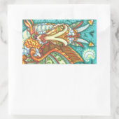 MAGIC CANDY CORN DRAGON, HALLOWEEN FANTASY RECHTHOEKIGE STICKER (Tas)