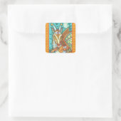 MAGIC CANDY CORN DRAGON, HALLOWEEN FANTASY VIERKANTE STICKER (Tas)