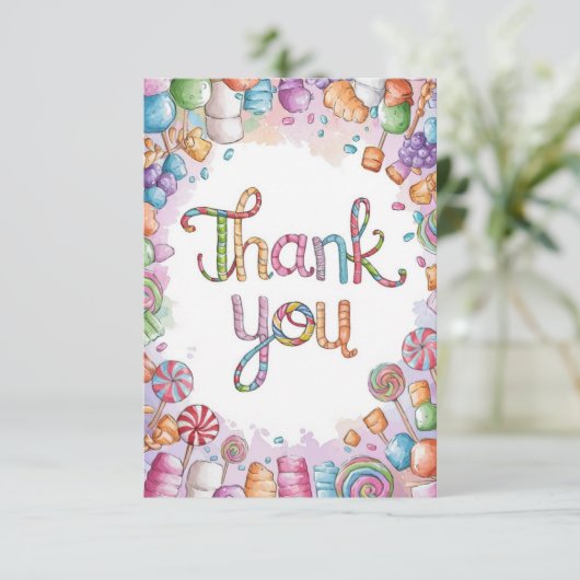 Magic Candyland Bedankkaart (Staand voorkant)