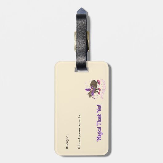 Magic capyfairy bagagelabel (Achterkant verticaal)