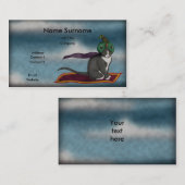Magic Carpet Cat, sjabloon voor visitekaartjes (Voorkant / Achterkant)