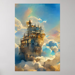 Magic Castle, Castle, sprookje in Sky, Wonderland Poster