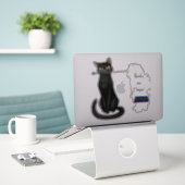 Magic Cat Books Sticker (Laptop op bureau)