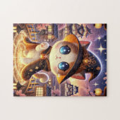 Magic Cat & Japanese Castle | Fantasy Puzzle Legpuzzel (Horizontaal)