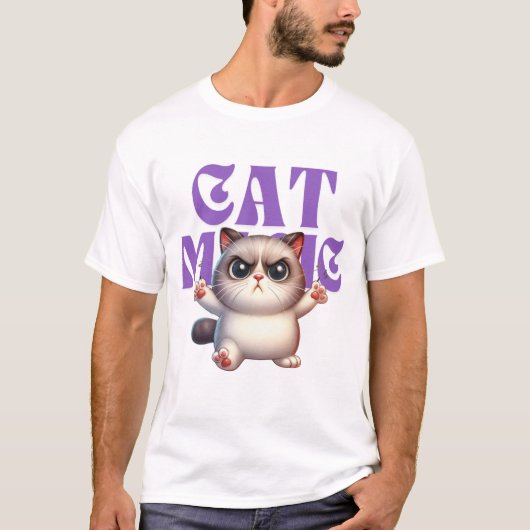 Magic Cat Mannen-shirt T-shirt (Voorkant)