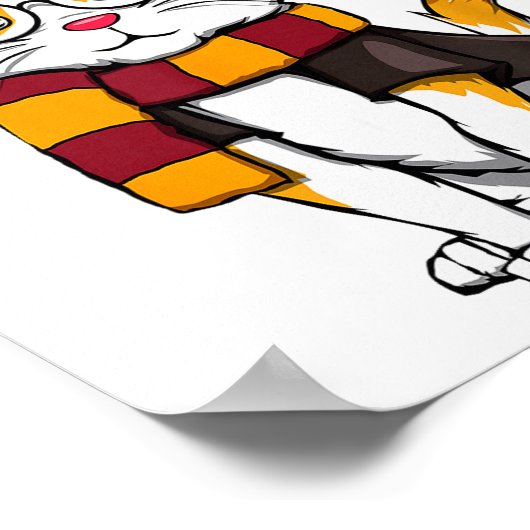 Magic Cat With Gles , Funny Pawter Funny  Poster (Hoek)