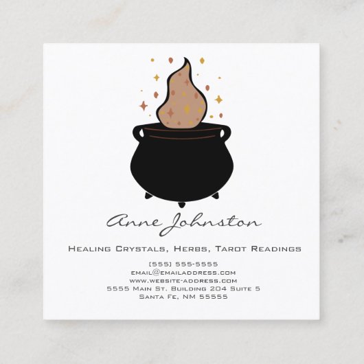 Magic Cauldron Square Visitekaartje (Achterkant)