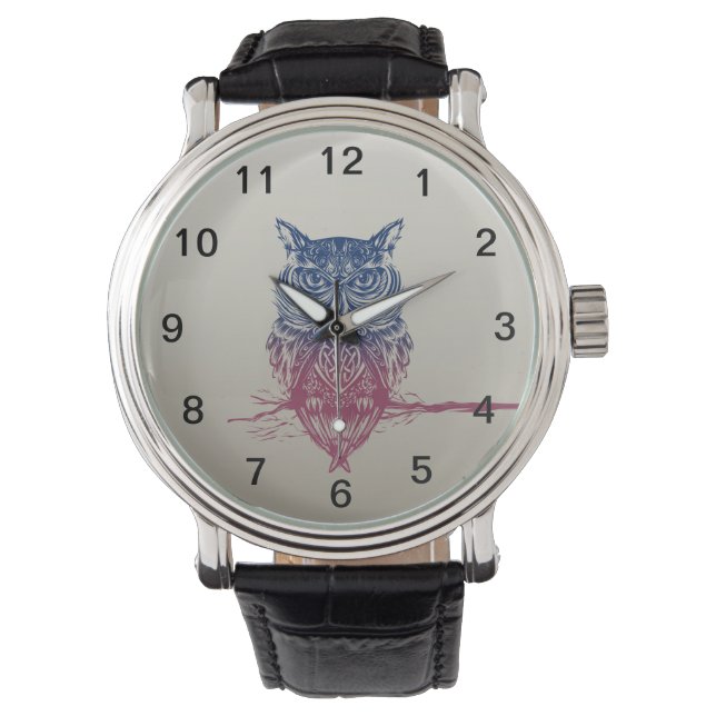 Magic Celtic owl Horloge (Voorkant)