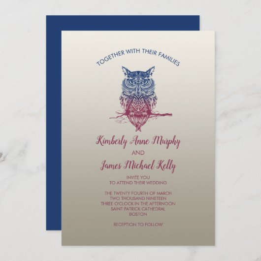 Magic Celtic owl Kaart (Voorkant / Achterkant)