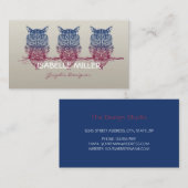 Magic Celtic owl Visitekaartje (Voorkant / Achterkant)