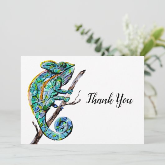 Magic Chameleon Bedankkaart (Staand voorkant)