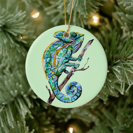 Magic Chameleon Keramisch Ornament (Boom)