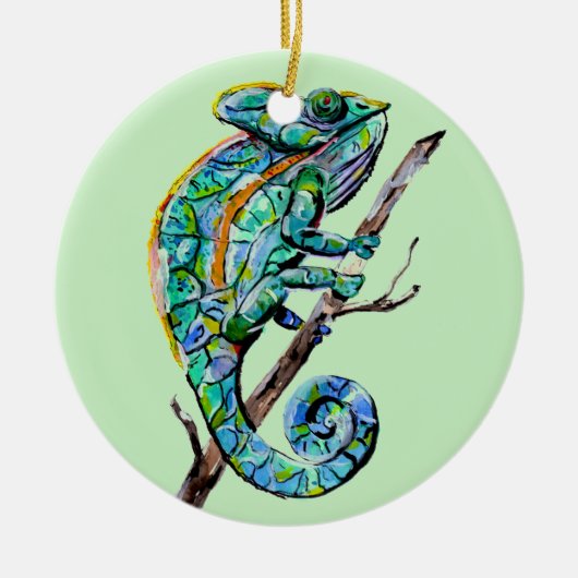 Magic Chameleon Keramisch Ornament (Voorkant)